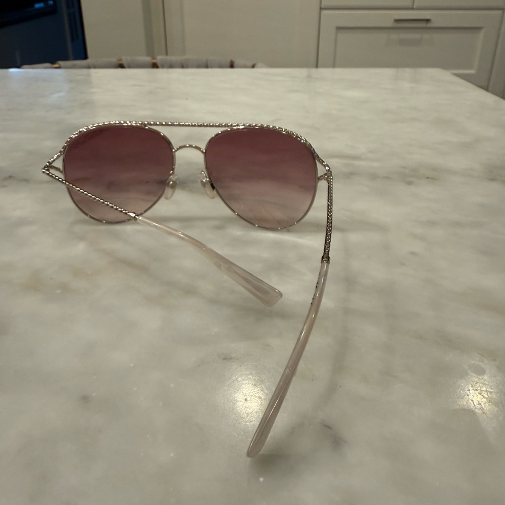 Marc Jacobs Silver Gradient Aviator Sunglasses - image 3